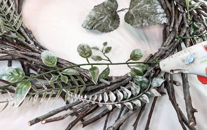 flower pine cones twig wreath