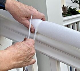 Use Dollar Tree pool noodles to get the best post-Christmas porch on your block