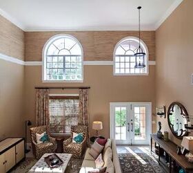 how to clean high ceilings that are nearly impossible to reach, double story living room with high ceilings