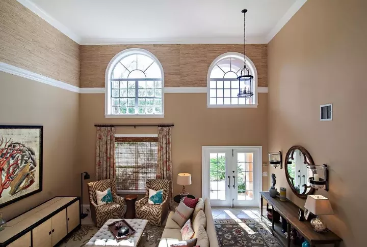 how to clean high ceilings that are nearly impossible to reach, double story living room with high ceilings