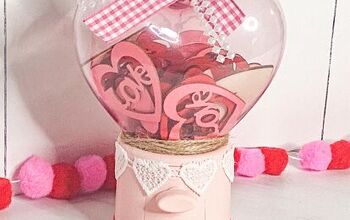 Dollar Tree Valentine's Day Gumball Machine Makeover