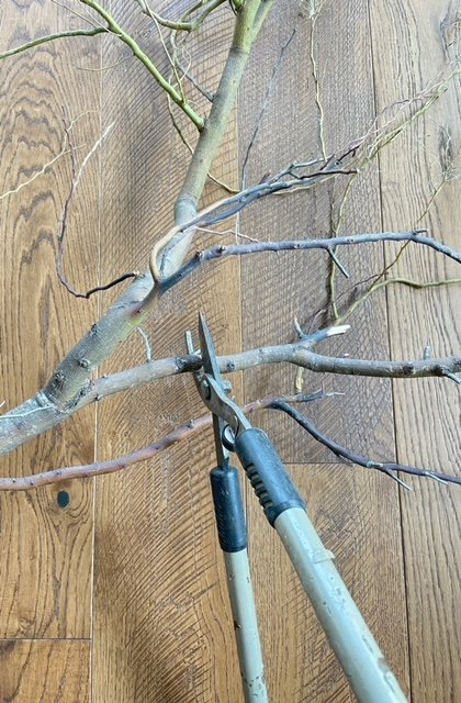decoracin de invierno con palos ramitas y ramas