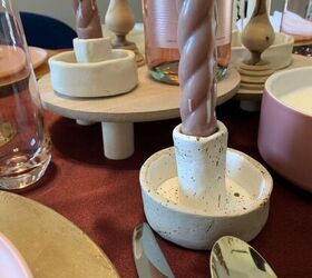 clay candleholder dupe