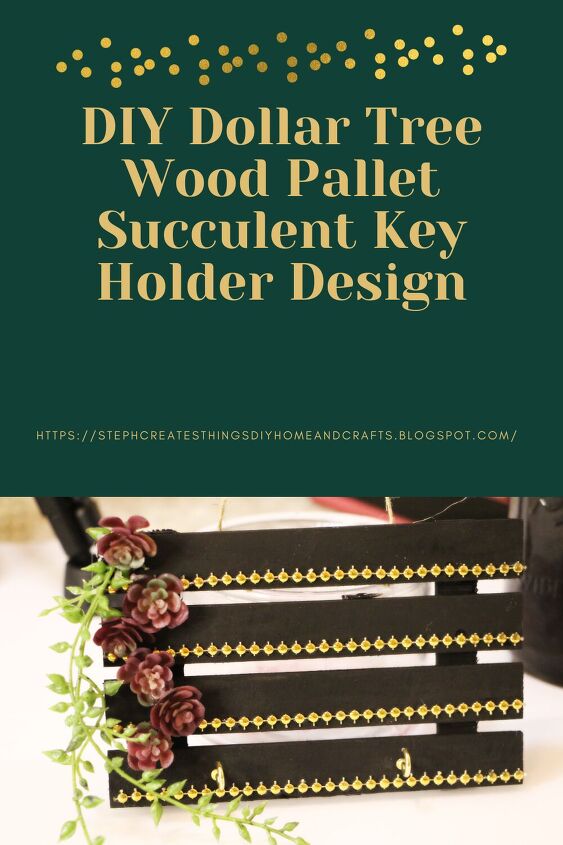 diy dollar tree wood pallet succulent key holder design