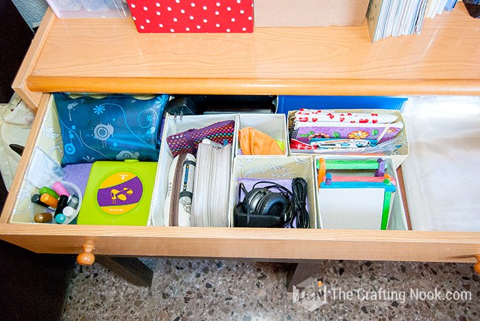 how to make drawer organizers with upcycled boxes