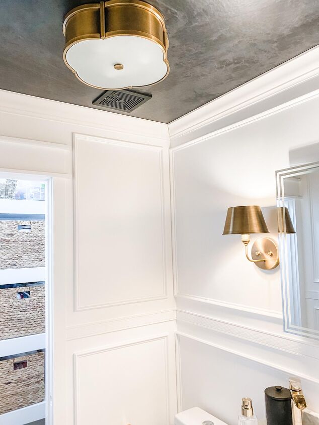 Powder Room Wallpaper Ceiling