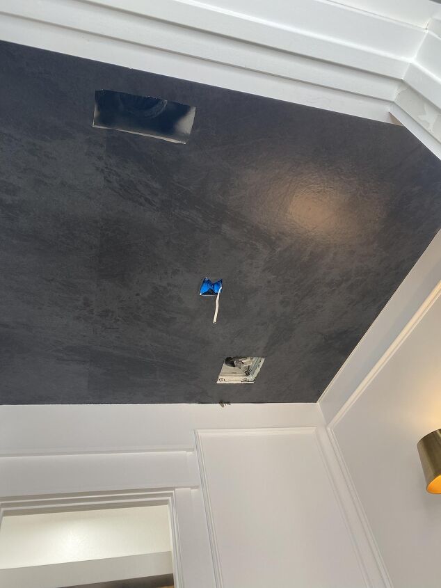 Powder Room Wallpaper Ceiling