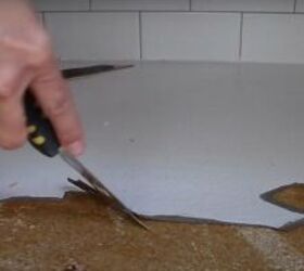 laminate countertops replaced with diy solid surface countertops