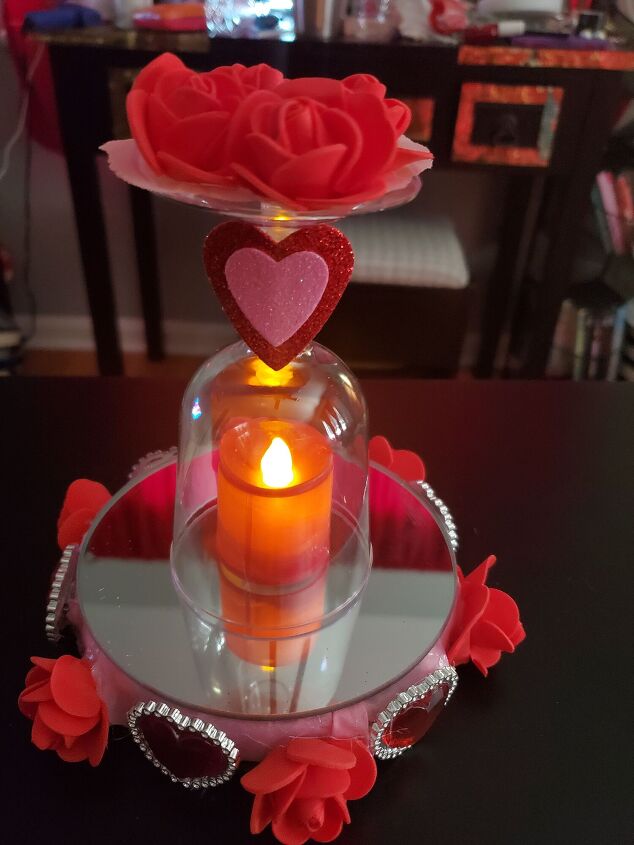 glam diy valentine s day candle centerpiece holder