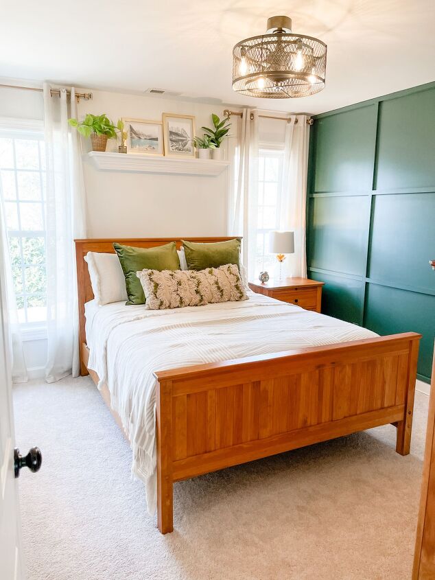 guest room reveal board and batten wall