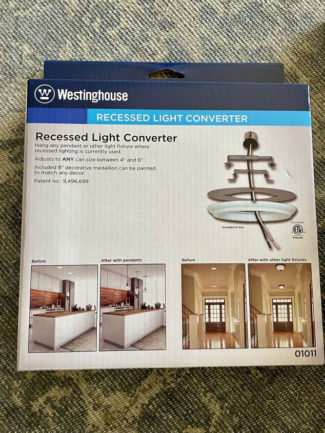 como converter facilmente a iluminao embutida em uma luminria pendente, Kit de convers o de luz embutida