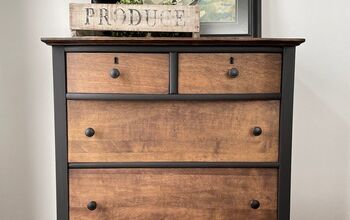 Stunning Walnut and Black Antique Dresser