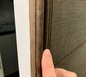 how to update a builder basic door, My two pieces of trim all nicely together
