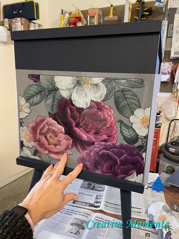 record makeover gabinete com flores