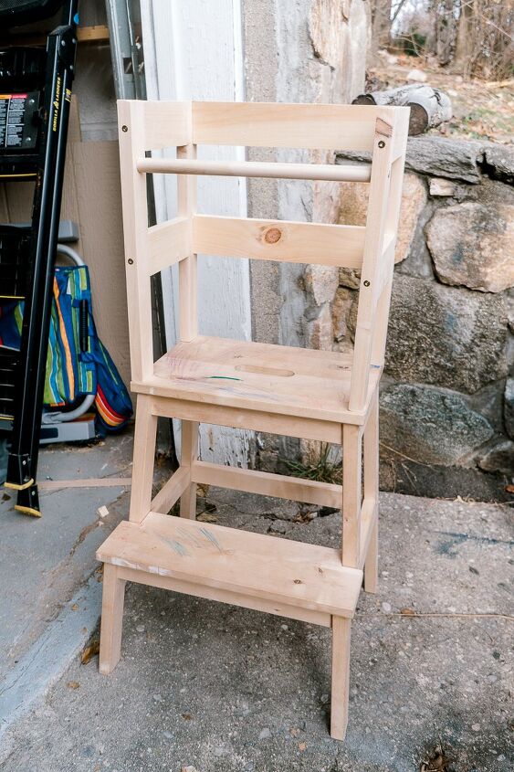 diy toddler learning tower kitchen stool ikea hack