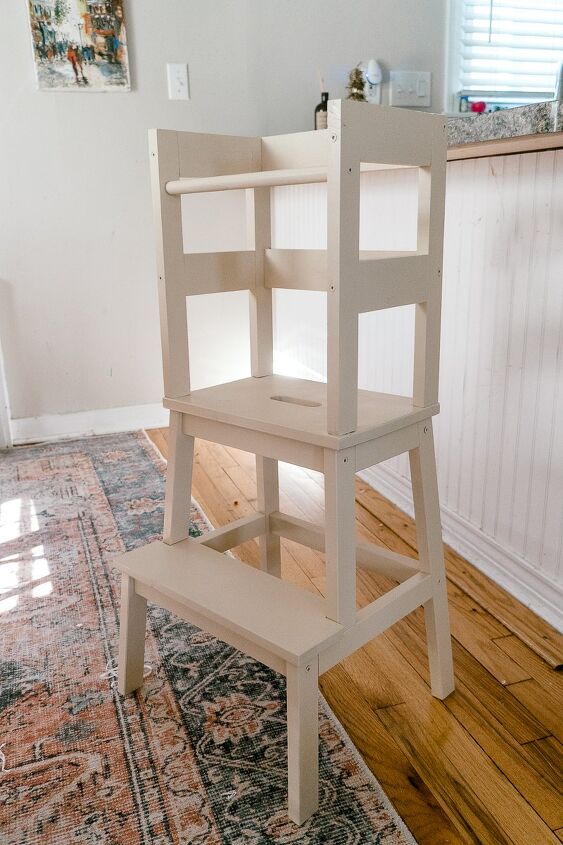 diy toddler learning tower kitchen stool ikea hack