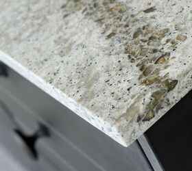 don t panichere s how to repair chipped granite, white granite countertop edge with black cabinets