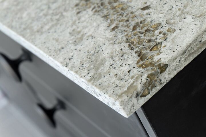 don t panichere s how to repair chipped granite, white granite countertop edge with black cabinets