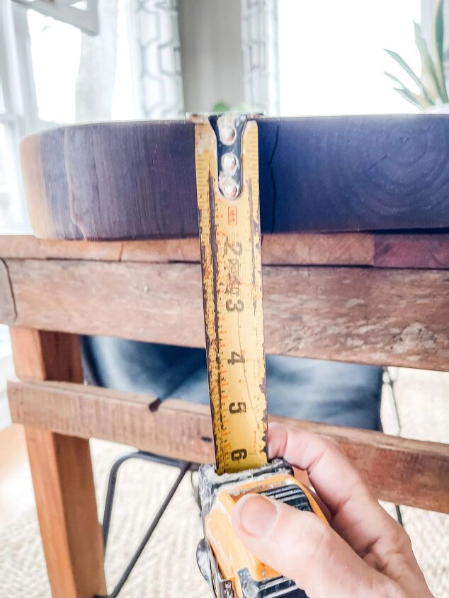 diy charcuterie or cutting board, COULD I HAVE FOUND A MORE RUSTY MEASURING TAPE