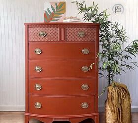 Chest of Drawers Makeover in ORANGE