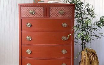 Chest of Drawers Makeover in ORANGE