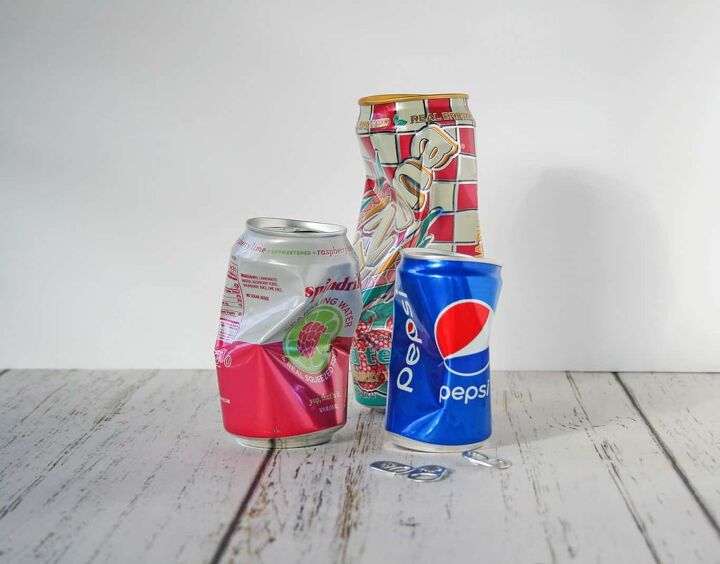super easy diy recycled soda can vase