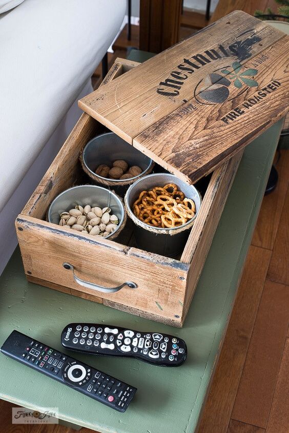make this handy diy wood crate snack box with scrap wood