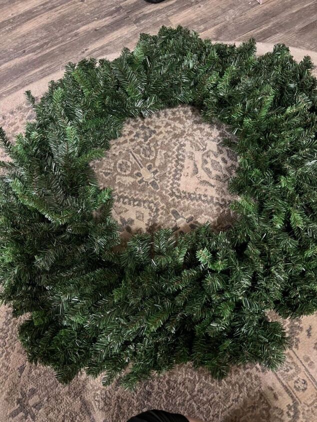 cambio de imagen de la corona de pino de navidad