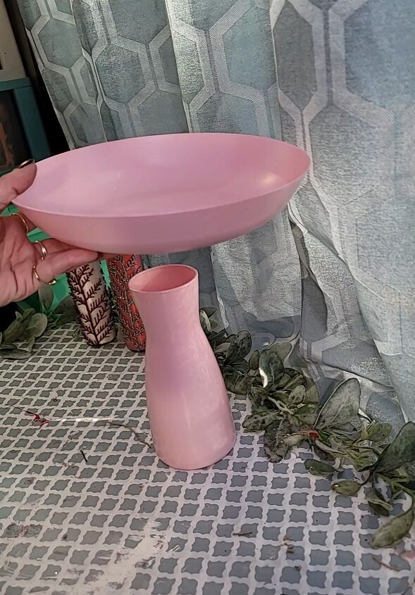 pottery barn valentine s pedestal bowl dupe using dollar tree items
