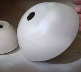 here are 6 easy steps to make the cutest bowl light for your home, Small and large bowls coated with primer