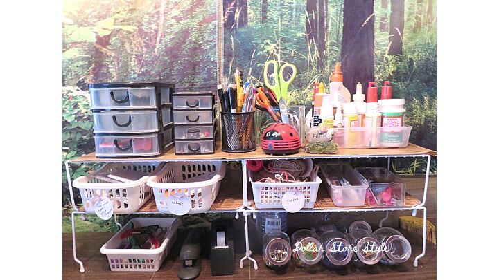 craft room storage ideas from dollar stores