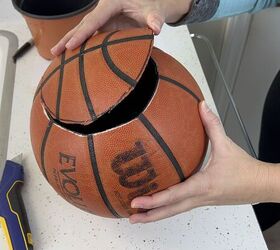 The surprisingly beautiful way to use a Dollar Tree basketball on your porch