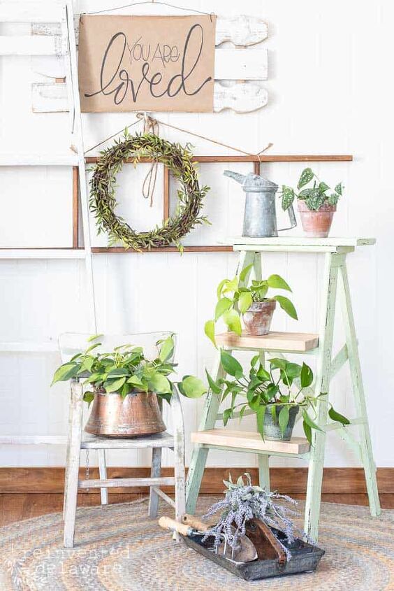 Unique Step Ladders Revamp Your Home with an Upcycled Step Ladder Décor Hack | Hometalk