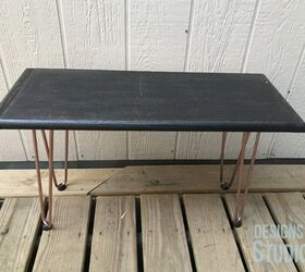 DIY Bench Using a Stair Tread and Hairpin Legs
