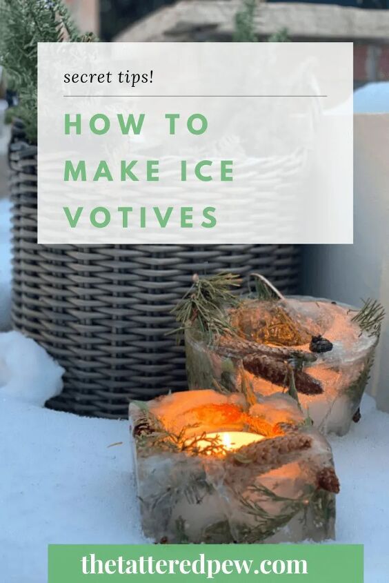 como hacer votivas de hielo