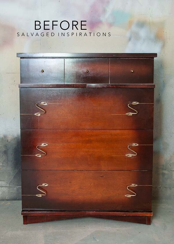 painted mid century dresser makeover, MCM Dresser
