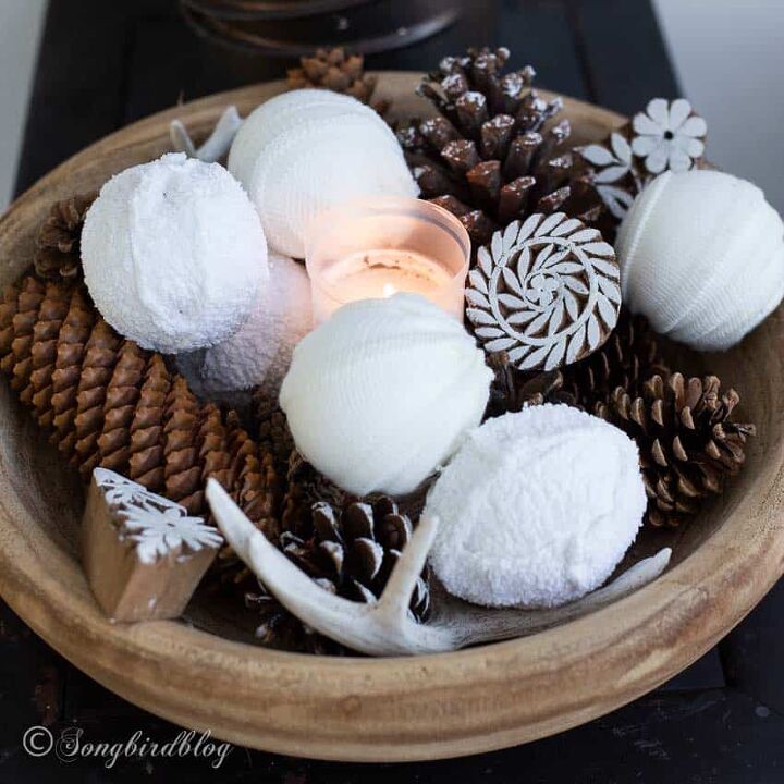 how to make fabric snowballs