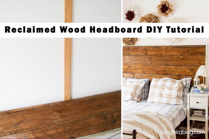 Reclaimed Wood Headboard Diy Tutorial, How To Build A Headboard Out Of Reclaimed Wood Floor