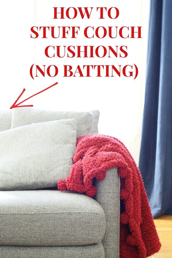 HOW TO FIX SAGGING COUCH CUSHIONS WITHOUT BATTING + VIDEO