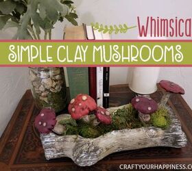 create whimsical home decor with quick diy clay mushrooms