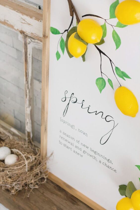 diy lemon spring sign nenhum fabricante de circuito necessrio