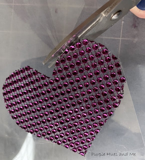 mesh bling heart napkin rings