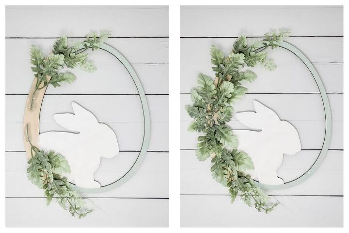 how to make a spring bunny wreath, Create Your Greenery Base