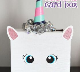 Caja de tarjetas de San Valentín de unicornio