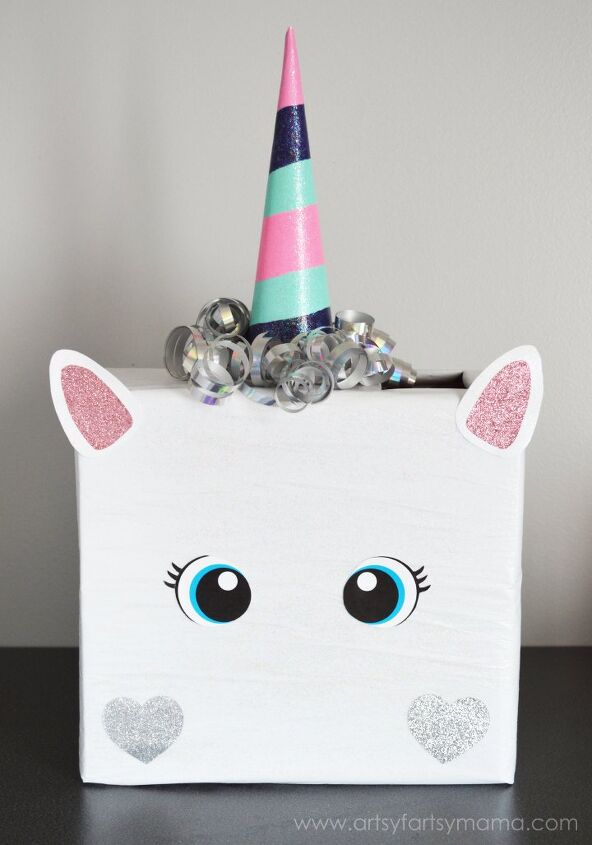 unicorn valentine card box