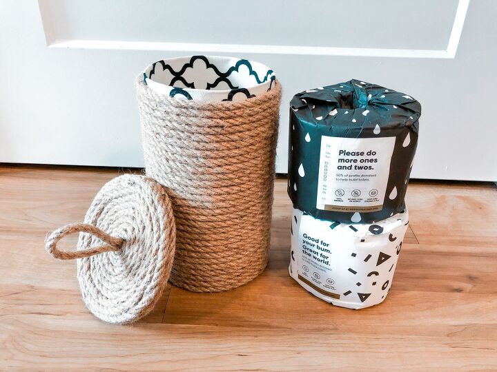 diy rope basket container recycling