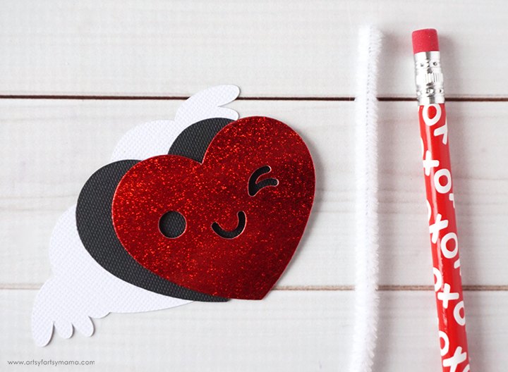 valentine pencil toppers