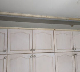 how i closed in the space above my kitchen cabinets, Bottom support board