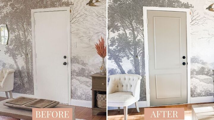 Thrifty Artsy Girl: From Hollow Core Bore to a Beautiful Updated Door: DIY  Slab Door Makeover using Trim and Paint