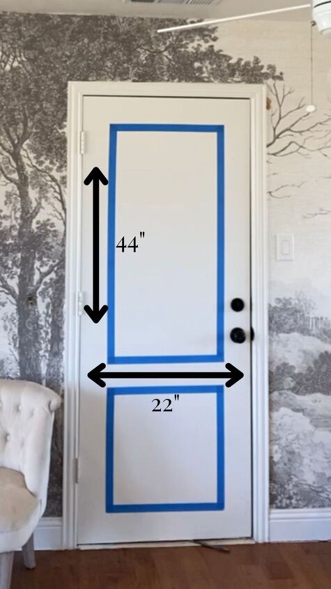 reforma de porta de painel plano moldura de moldura diy na porta